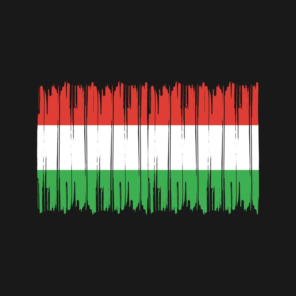 Hungary Flag Brush Strokes. National Flag vector