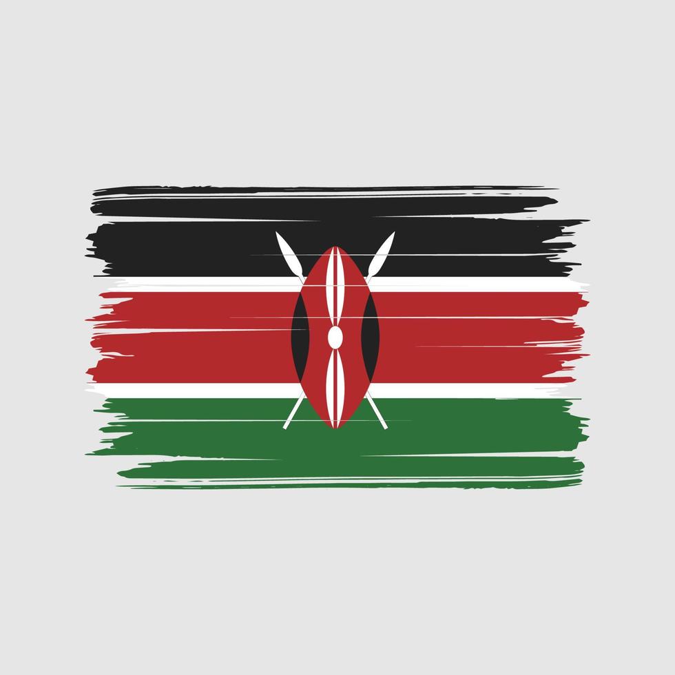 Kenya Flag Brush Vector. National Flag vector