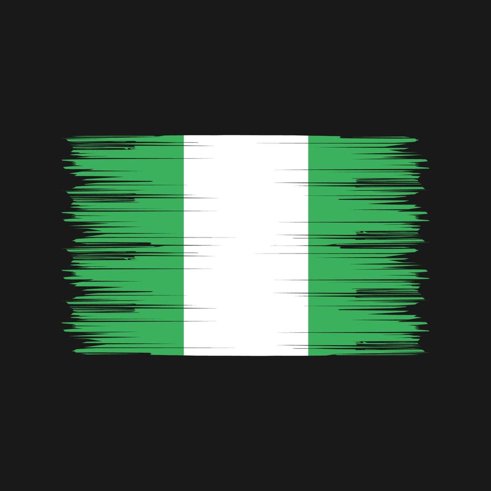 Nigeria Flag Brush. National Flag vector