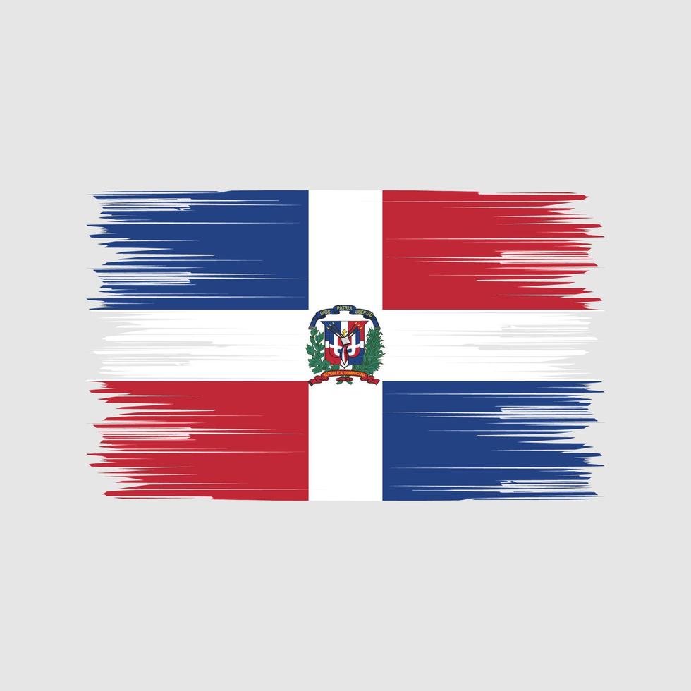 Dominican Republic Flag Brush. National Flag vector