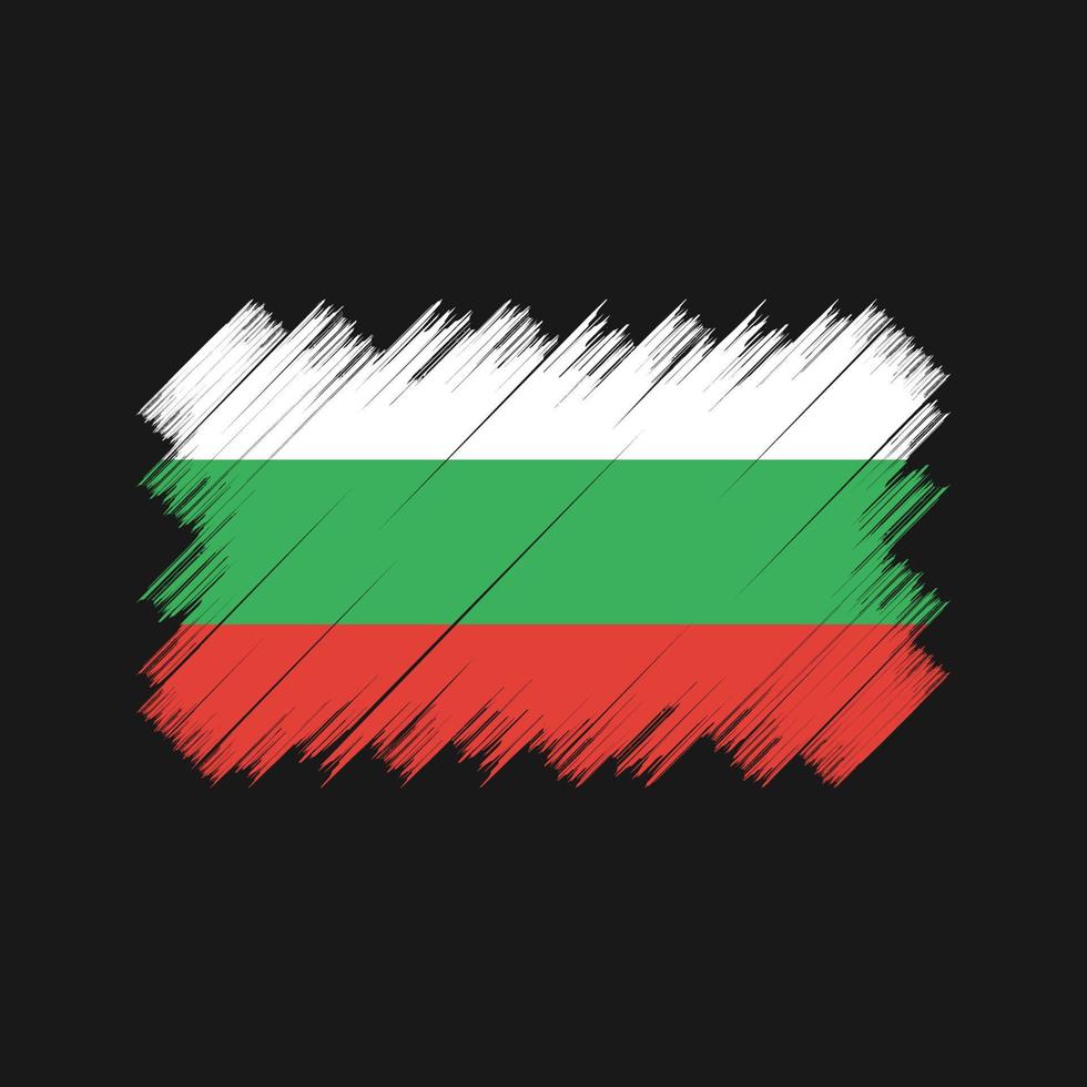 Bulgaria Flag Brush. National Flag vector