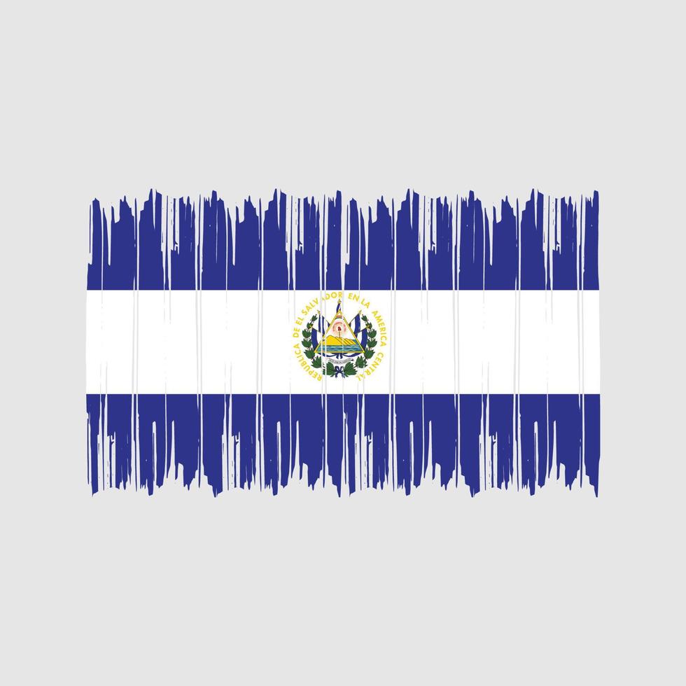 El Salvador Flag Brush Strokes. National Flag 11165731 Vector Art at