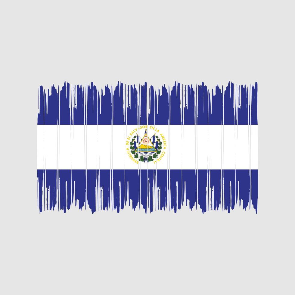 El Salvador Flag Brush Strokes. National Flag vector