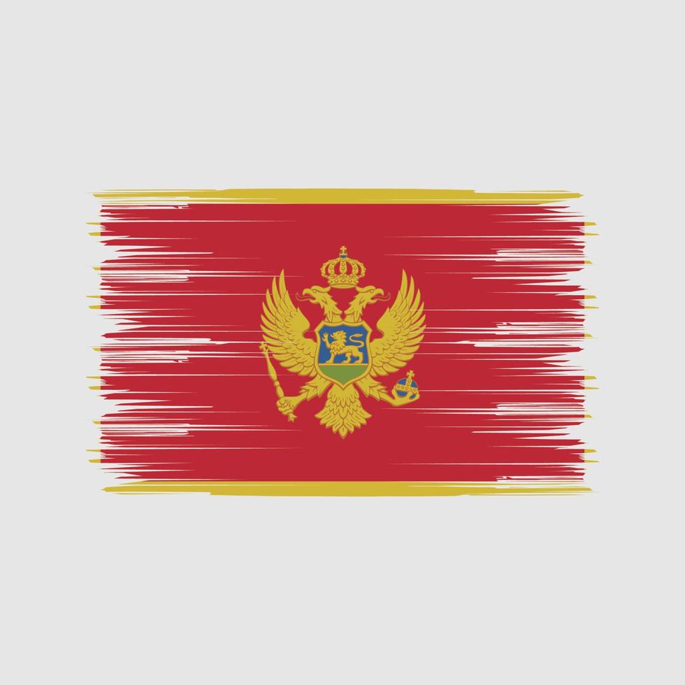 Montenegro Flag Brush. National Flag vector