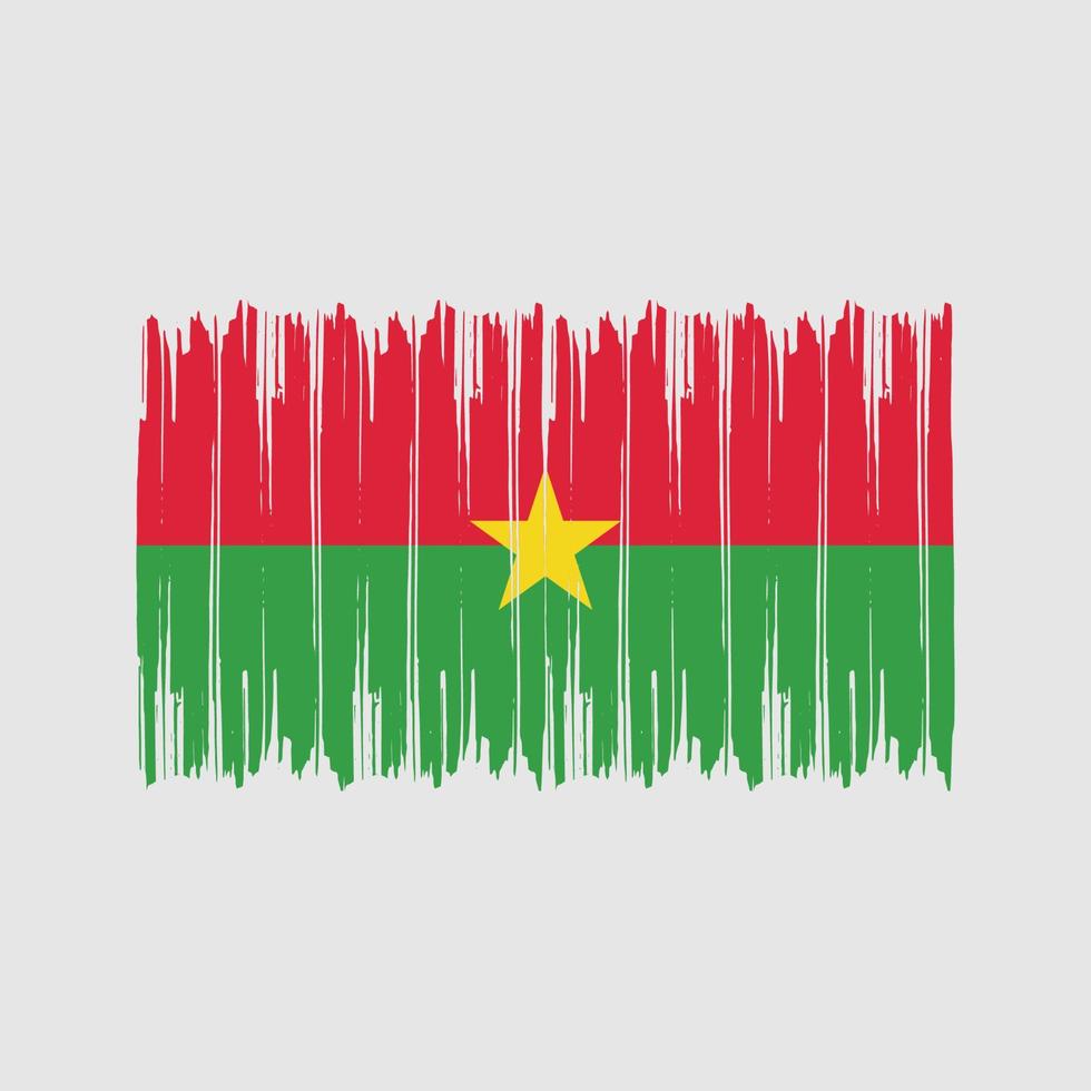 Burkina Faso Flag Brush Strokes. National Flag vector