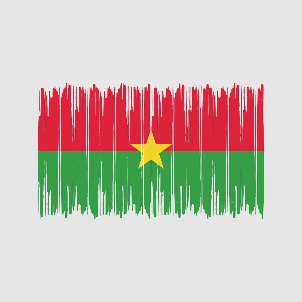 Burkina Faso Flag Brush Strokes. National Flag vector