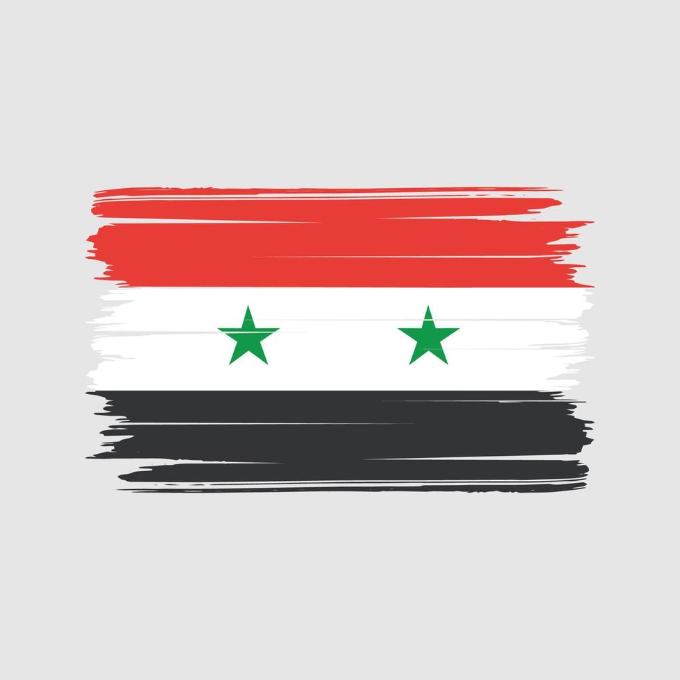 vector de pincel de bandera de siria. bandera nacional