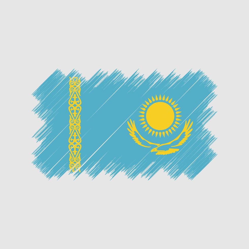 Kazakhstan Flag Brush. National Flag vector