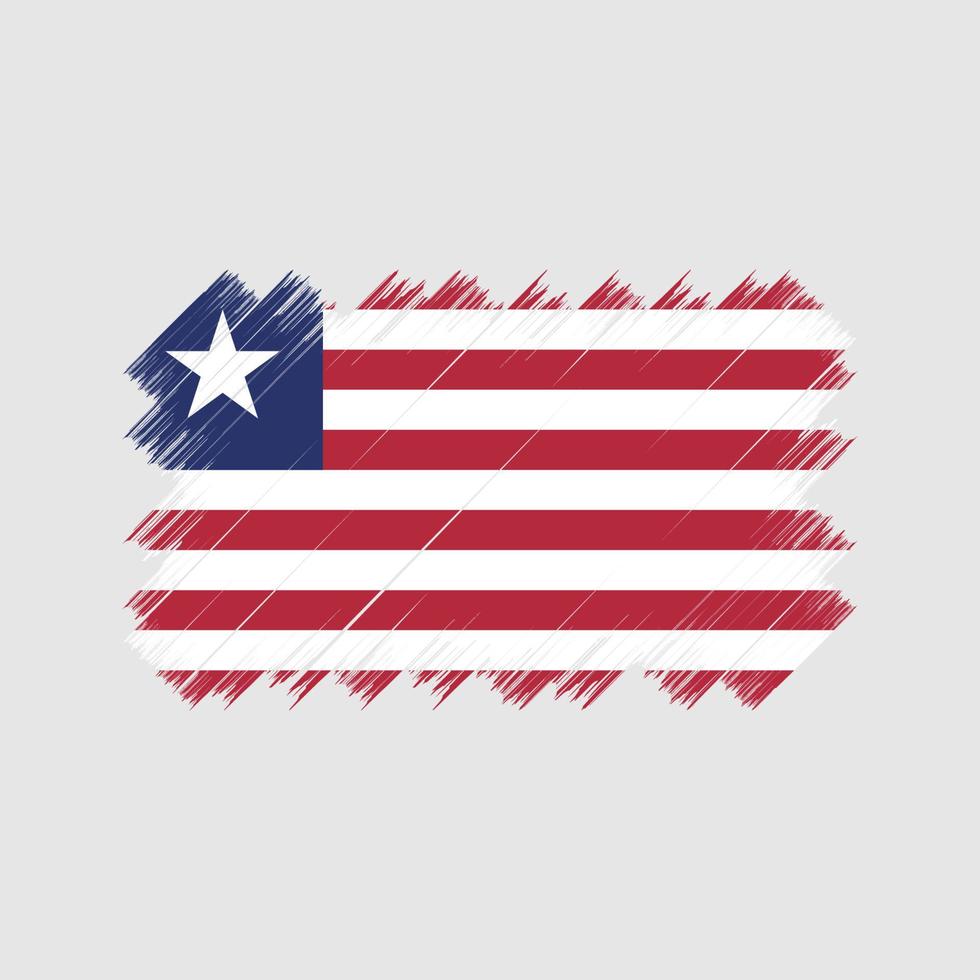 Liberia Flag Brush. National Flag vector