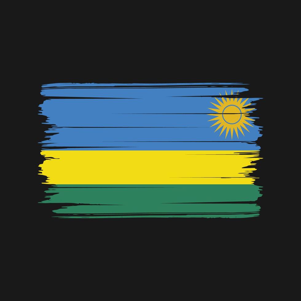 Rwanda Flag Brush Vector. National Flag vector