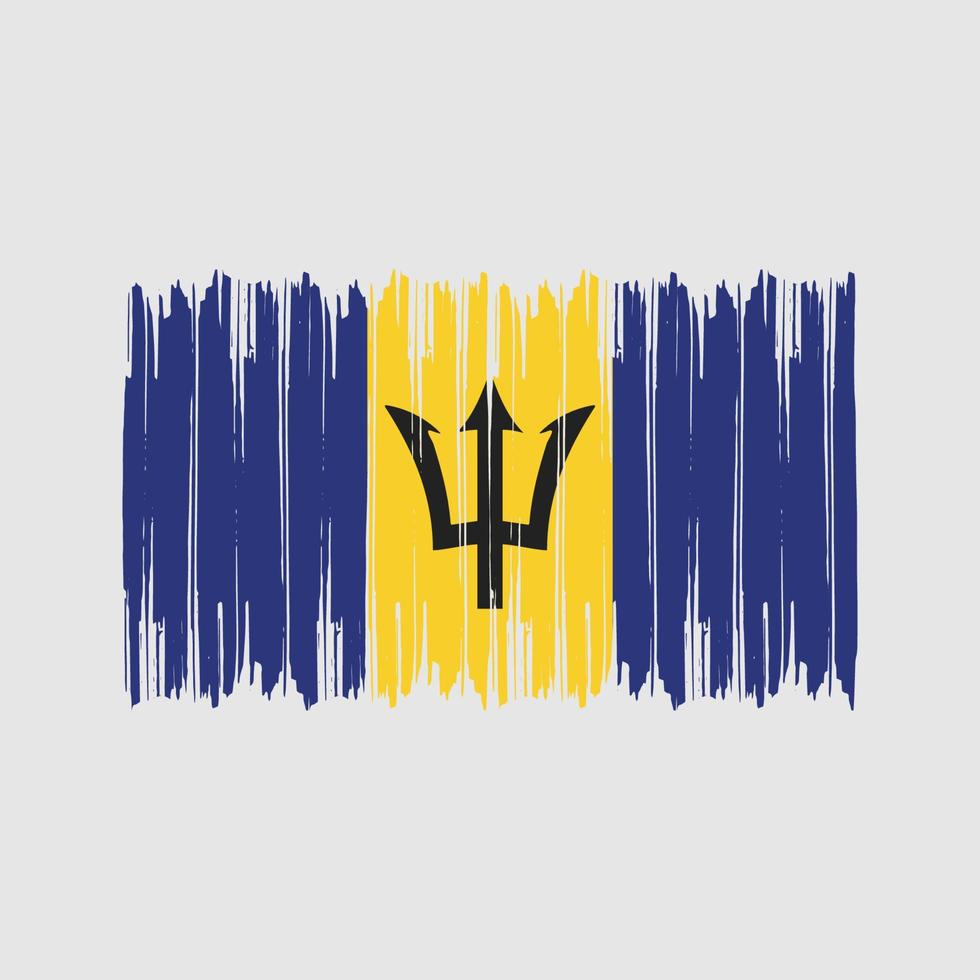 Barbados Flag Brush Strokes. National Flag vector
