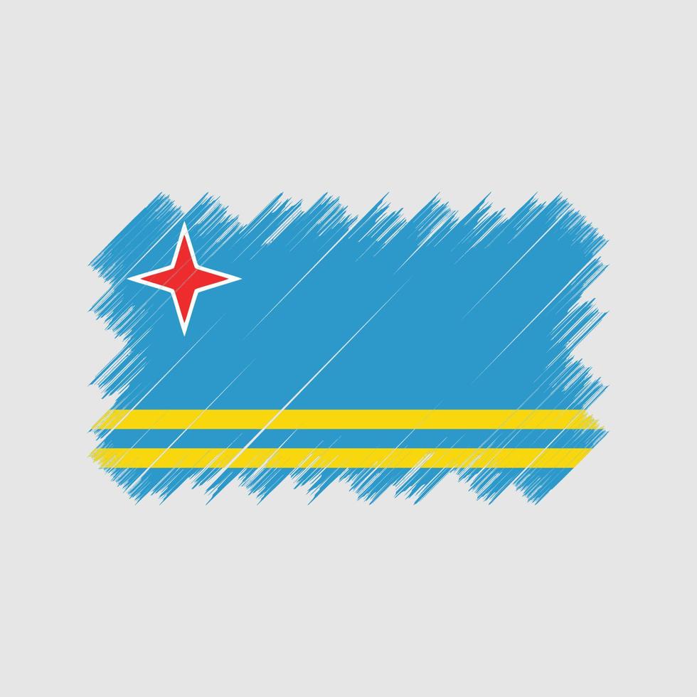 Aruba Flag Brush. National Flag vector