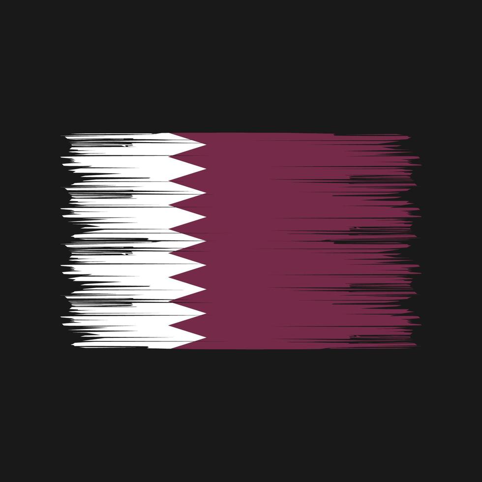 cepillo de la bandera de qatar. bandera nacional vector