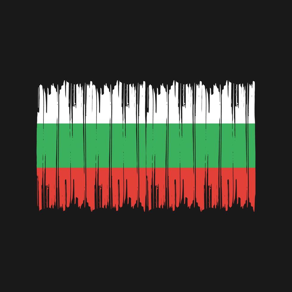 Bulgaria Flag Brush Strokes. National Flag vector