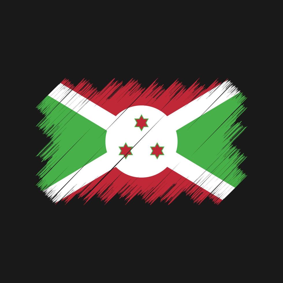 cepillo de la bandera de burundi. bandera nacional vector