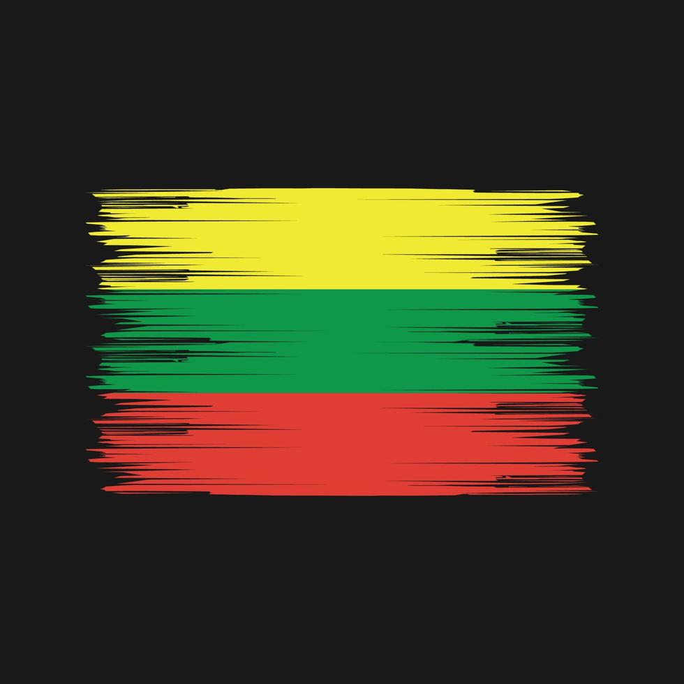Lithuania Flag Brush. National Flag vector