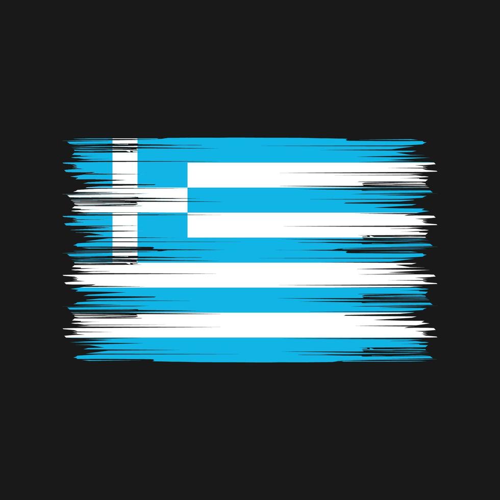 Greece Flag Brush. National Flag vector