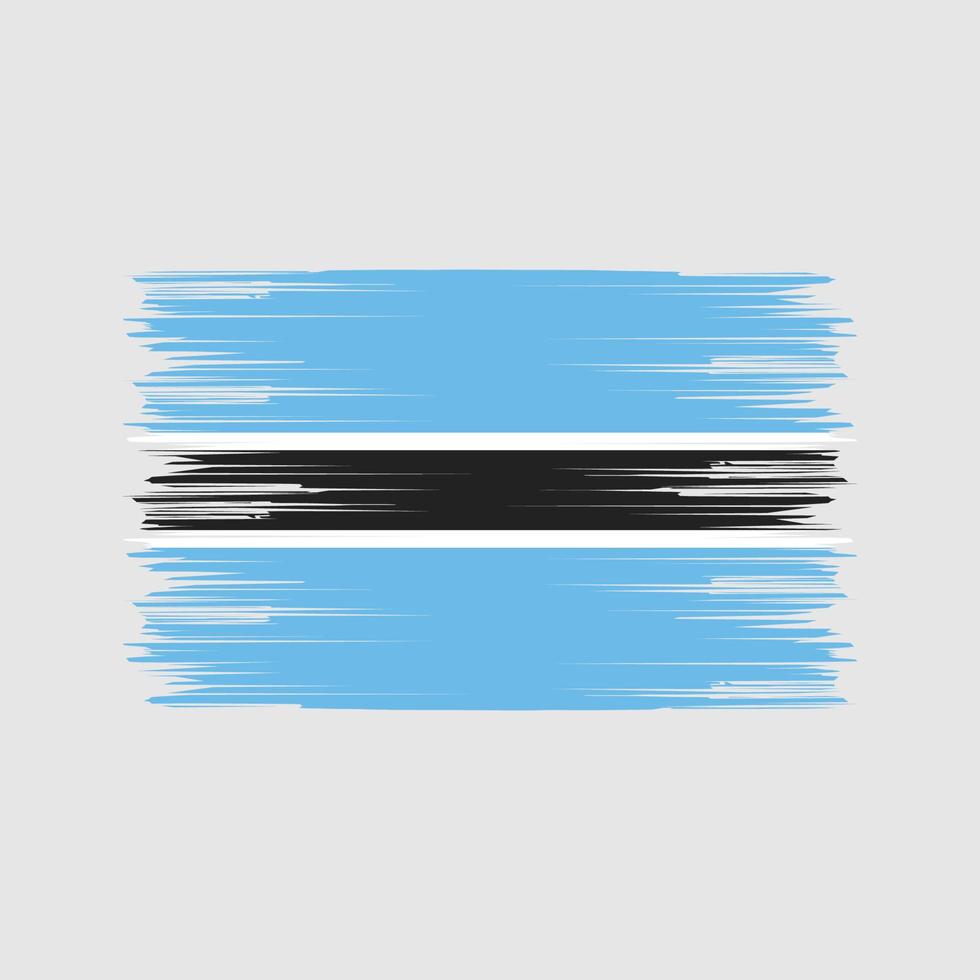 cepillo de bandera de botswana. bandera nacional vector