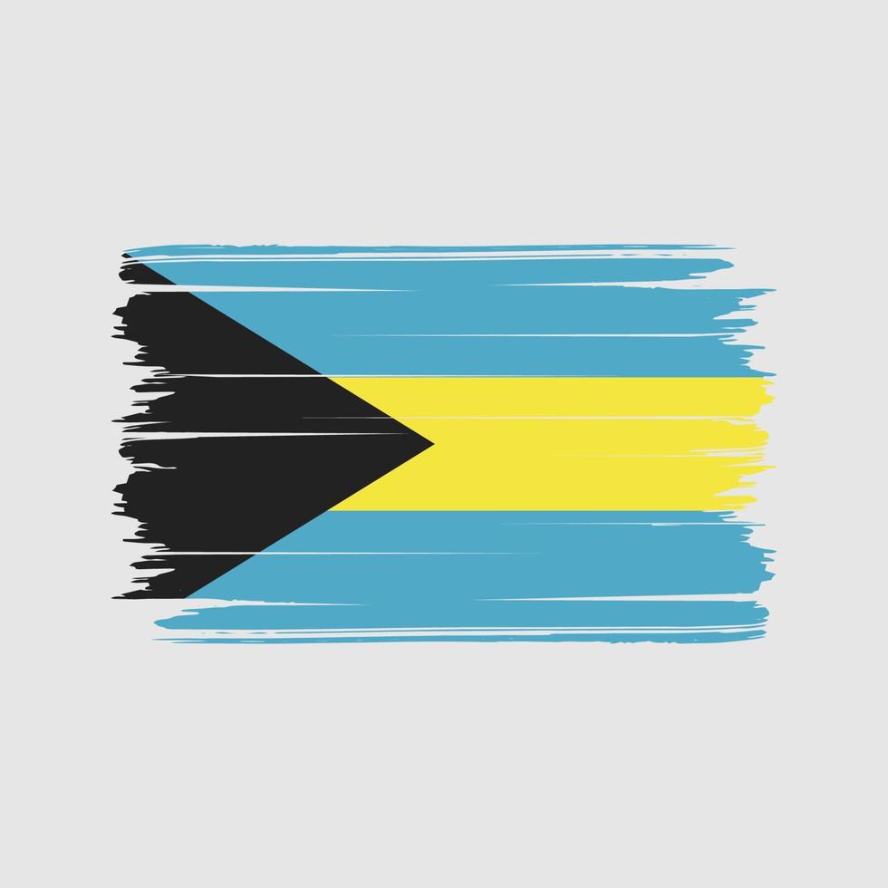 vector de pincel de bandera de bahamas. bandera nacional