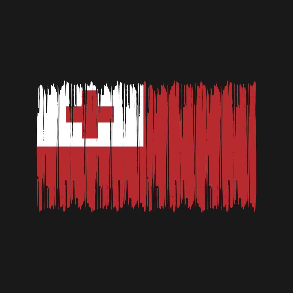 Tonga Flag Brush Strokes. National Flag vector
