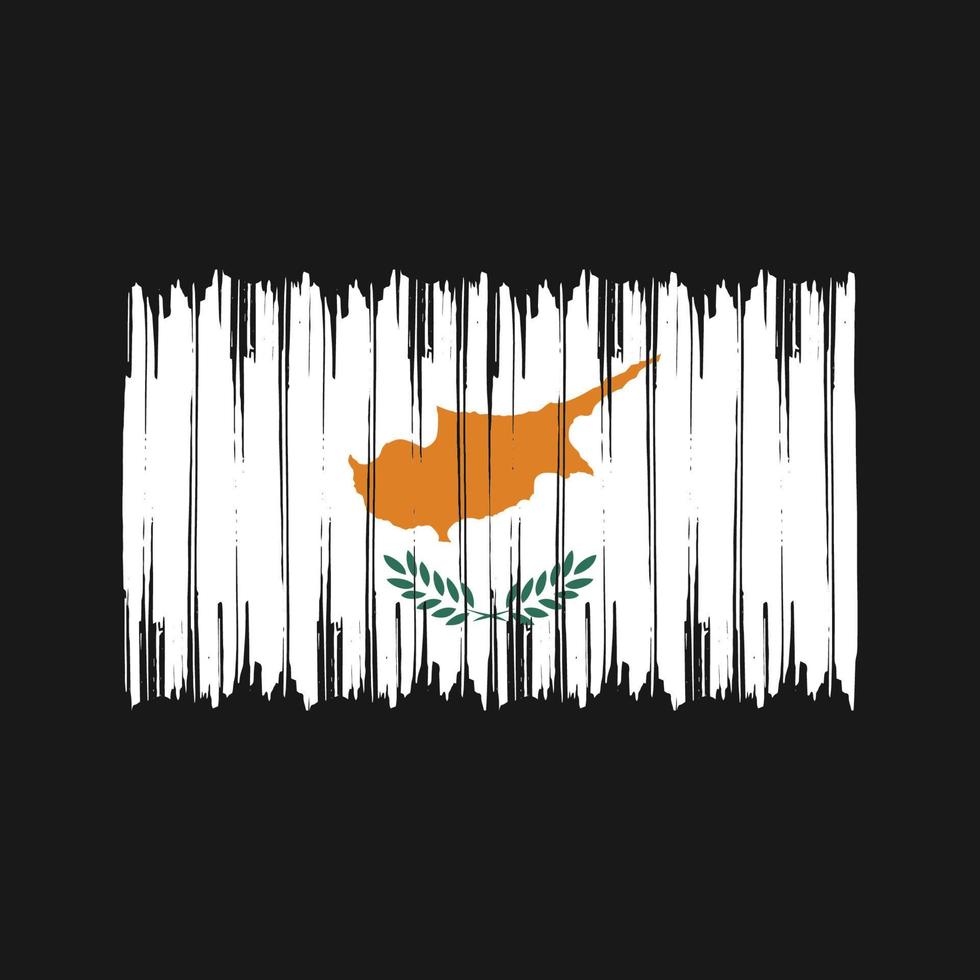 Cyprus Flag Brush Strokes. National Flag vector