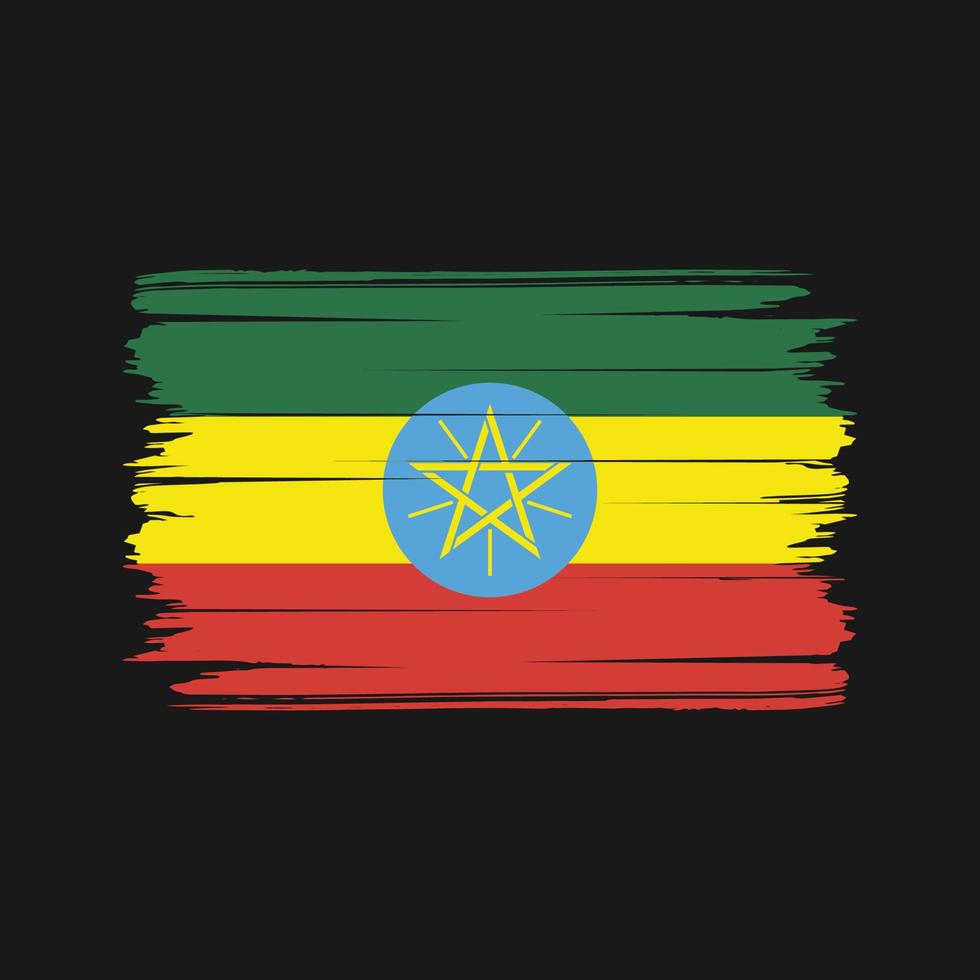 Ethiopia Flag Brush Vector. National Flag vector