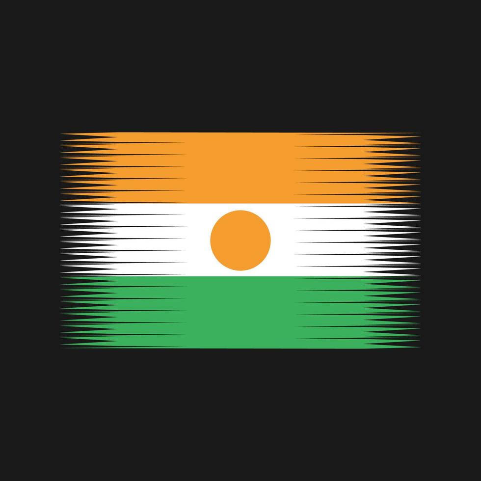 vector de bandera de níger. bandera nacional