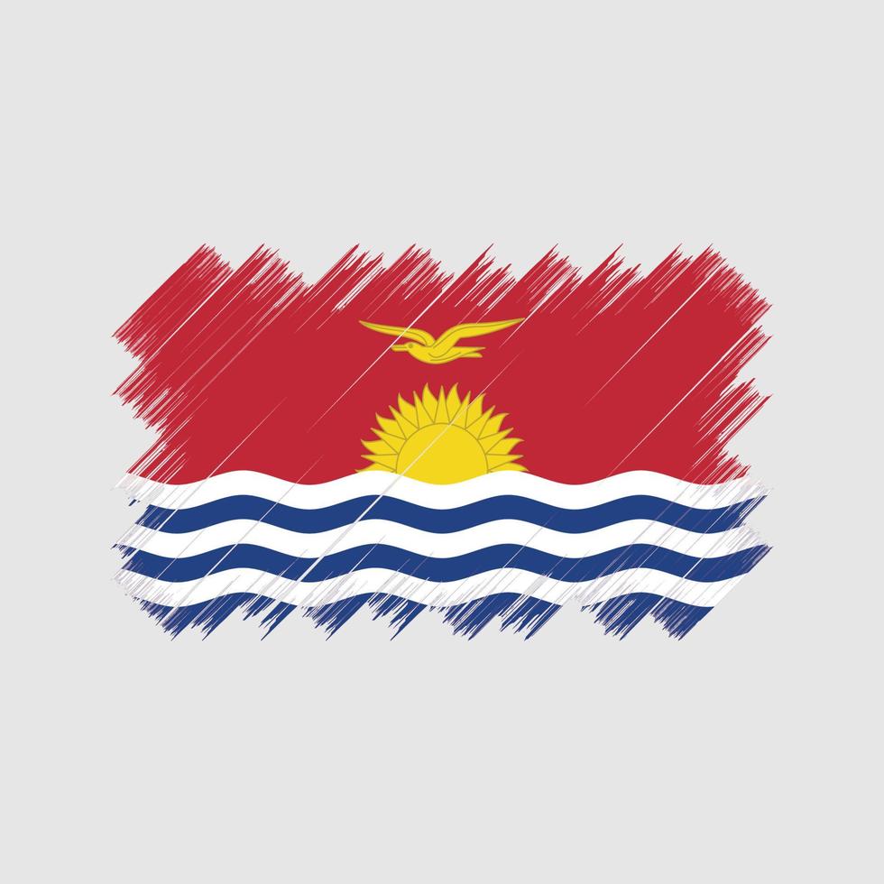 cepillo de bandera de kiribati. bandera nacional vector