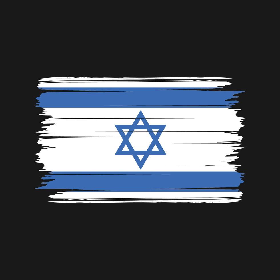 Israel Flag Brush Vector. National Flag vector