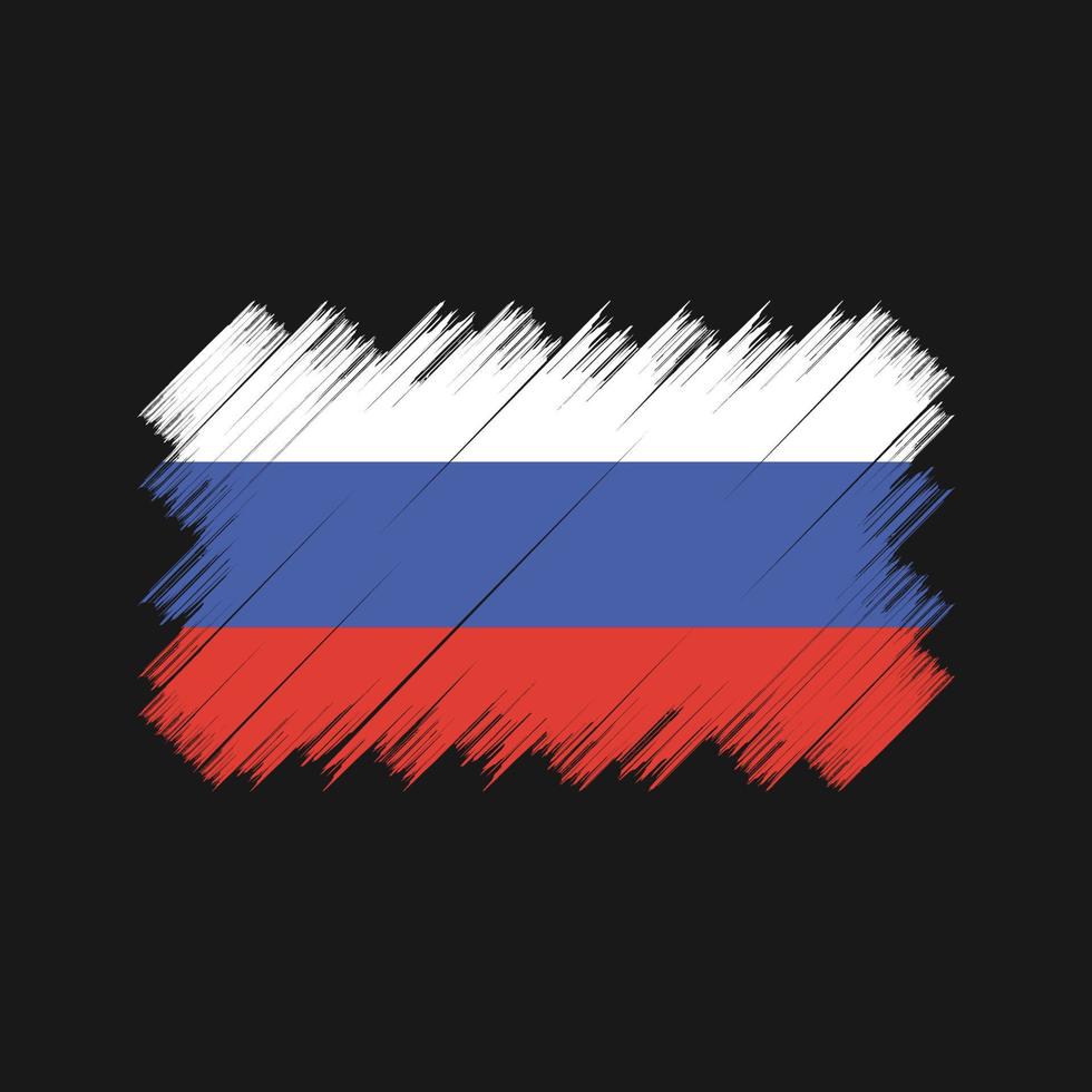 cepillo de bandera de rusia. bandera nacional vector