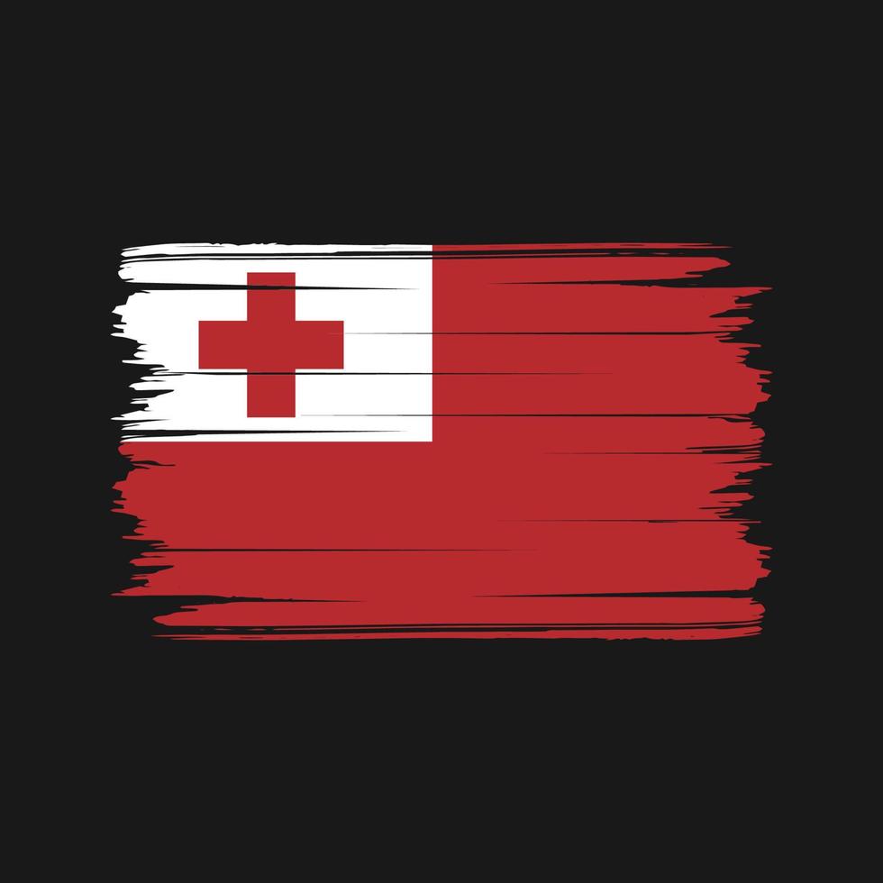 vector de pincel de bandera de tonga. bandera nacional