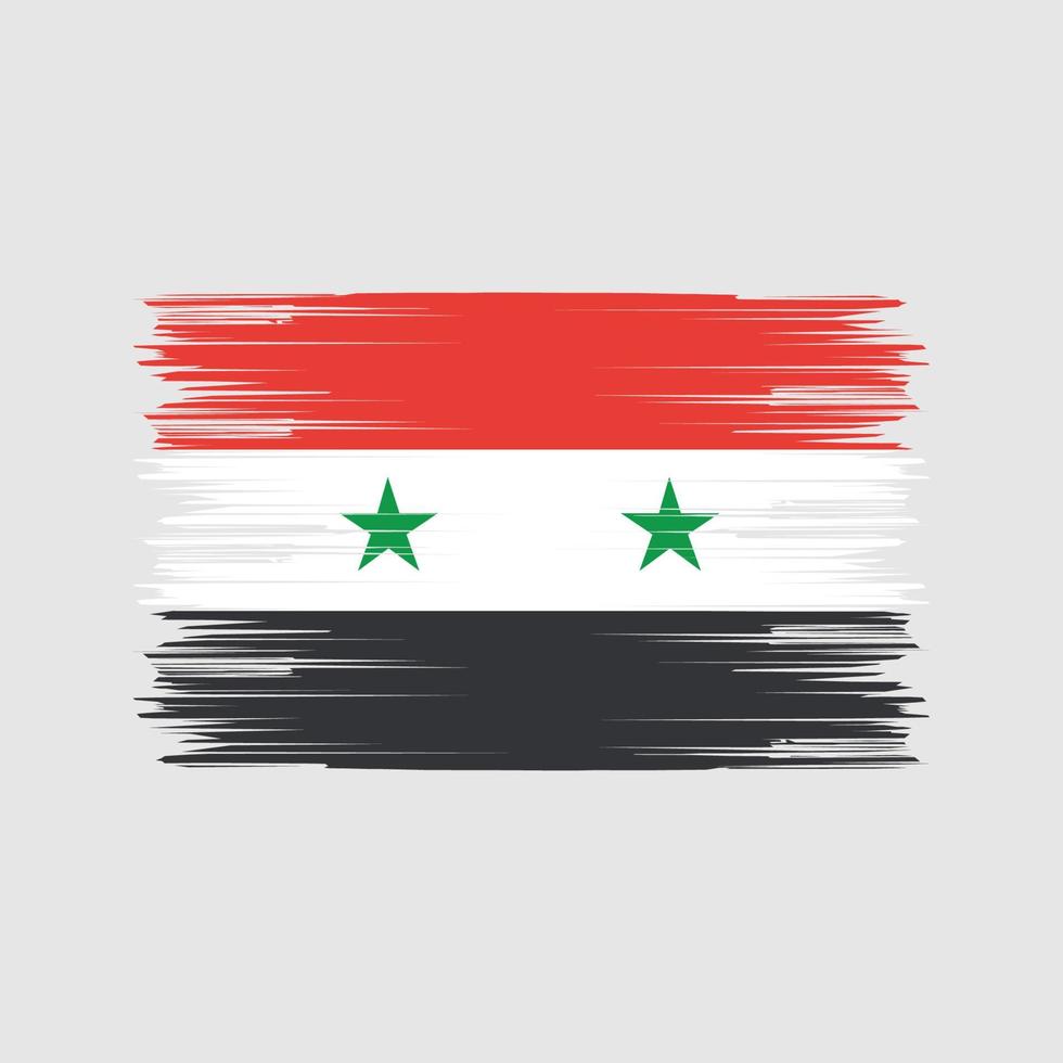 cepillo de bandera siria. bandera nacional vector