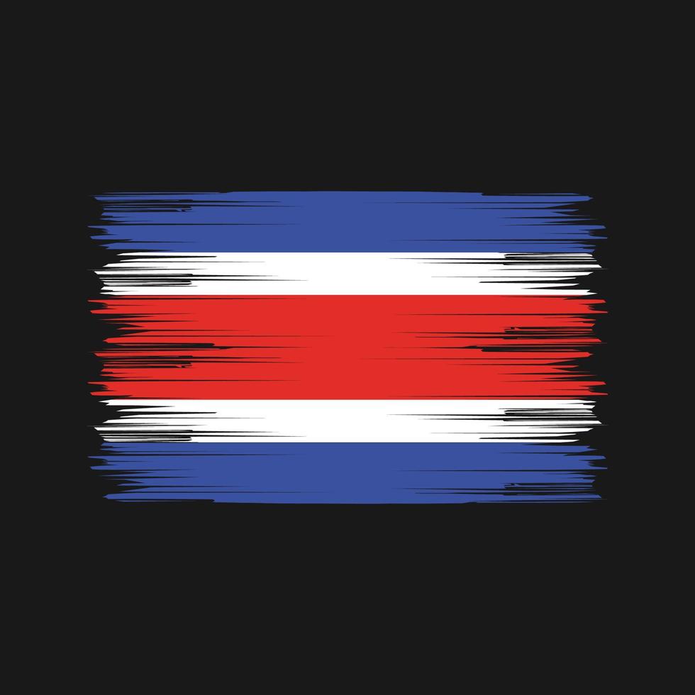Costa Rica Flag Brush. National Flag vector