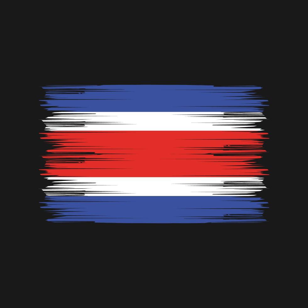 pincel de bandera de costa rica. bandera nacional vector