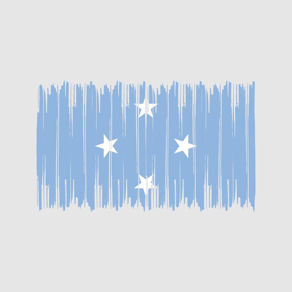 Micronesia Flag Brush Strokes. National Flag vector