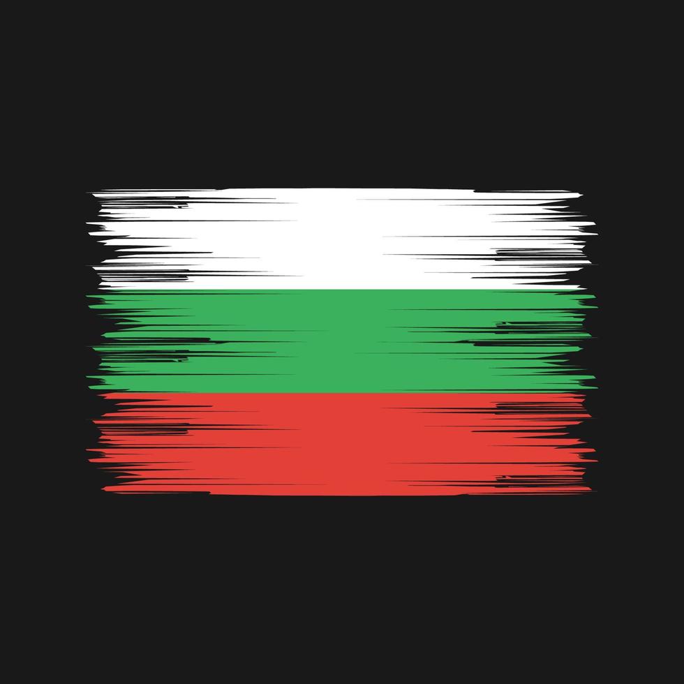 Bulgaria Flag Brush. National Flag vector