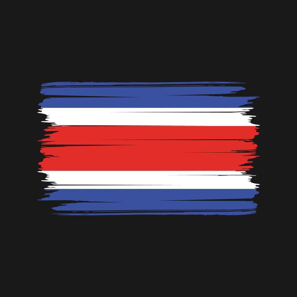 Costa Rica Flag Brush Vector. National Flag vector
