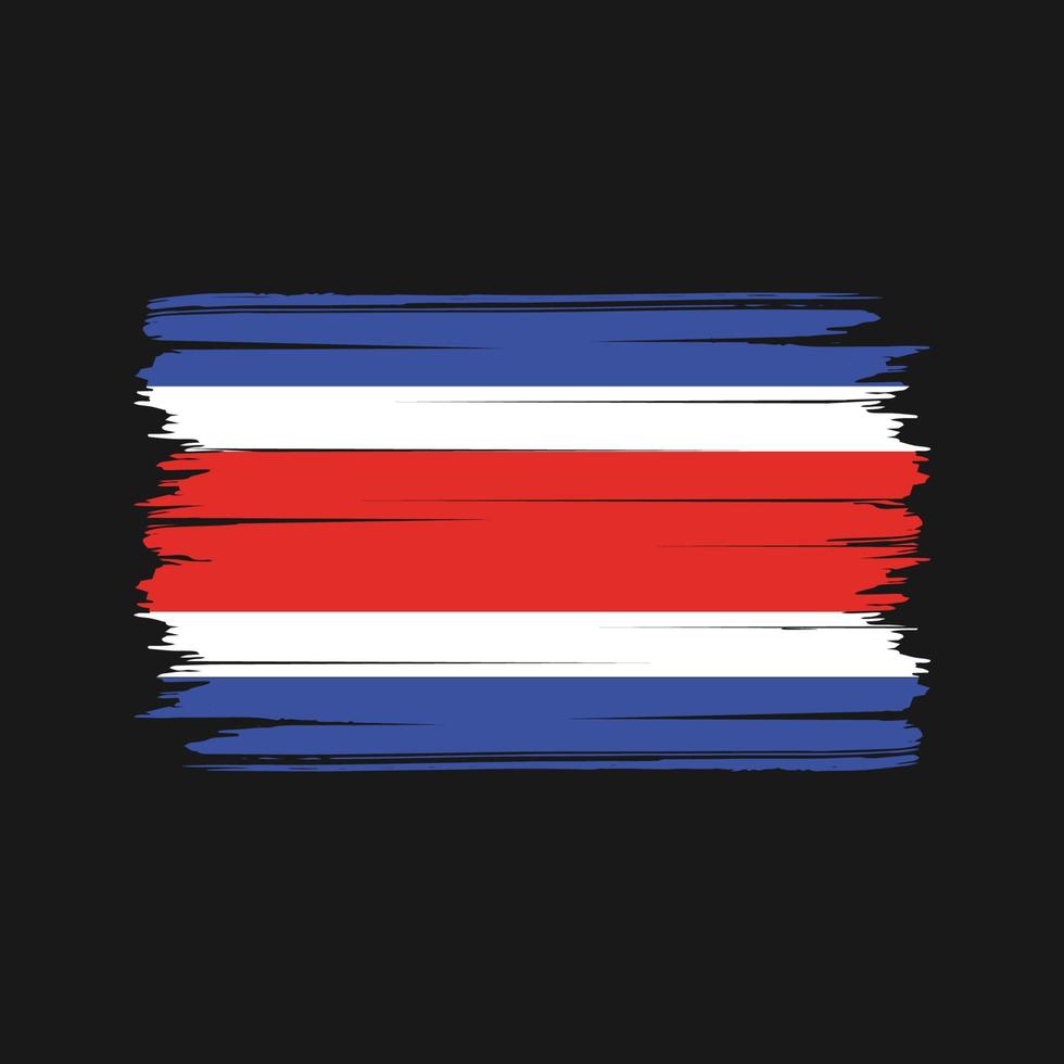 vector de pincel de bandera de costa rica. bandera nacional