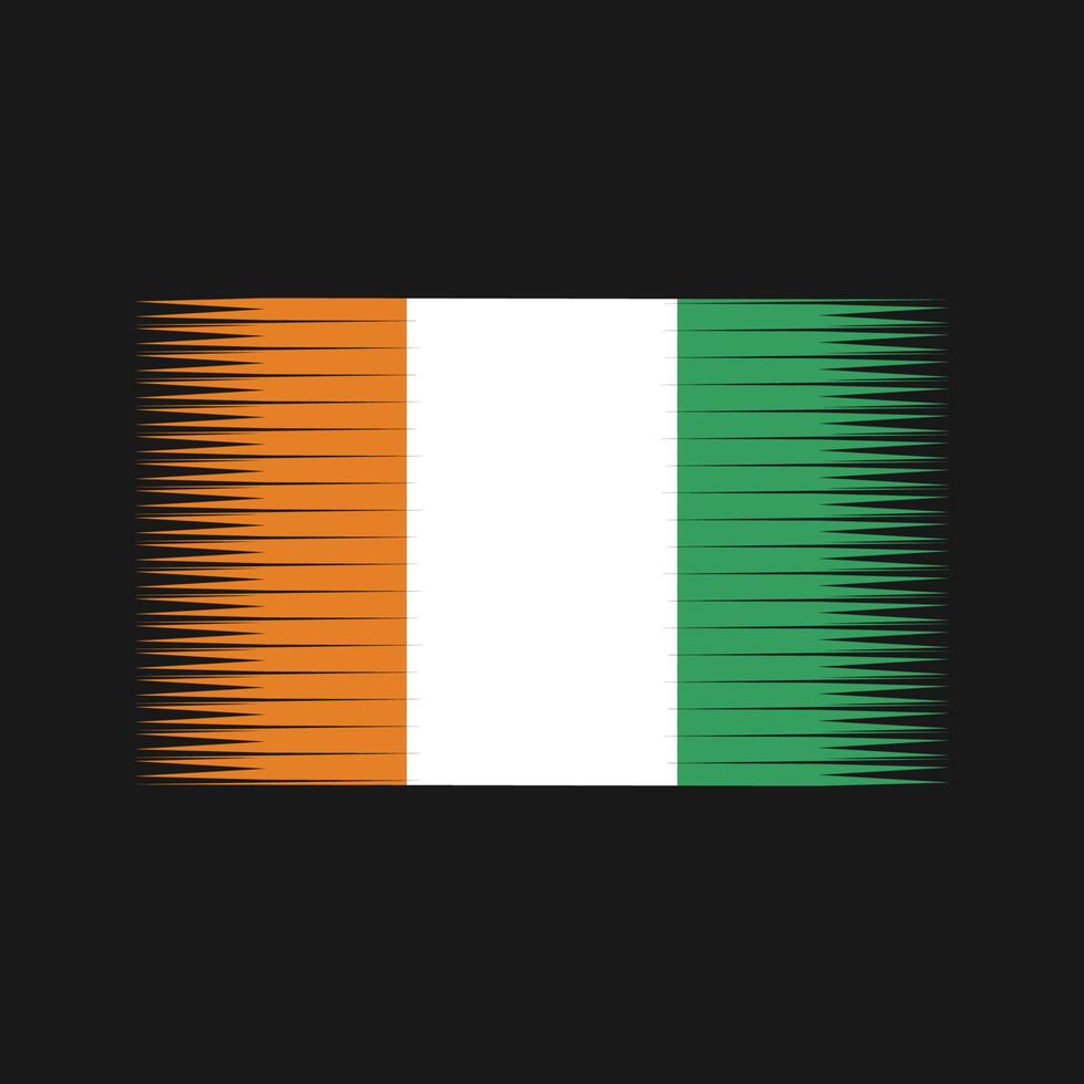 vector de bandera de costa de marfil. bandera nacional