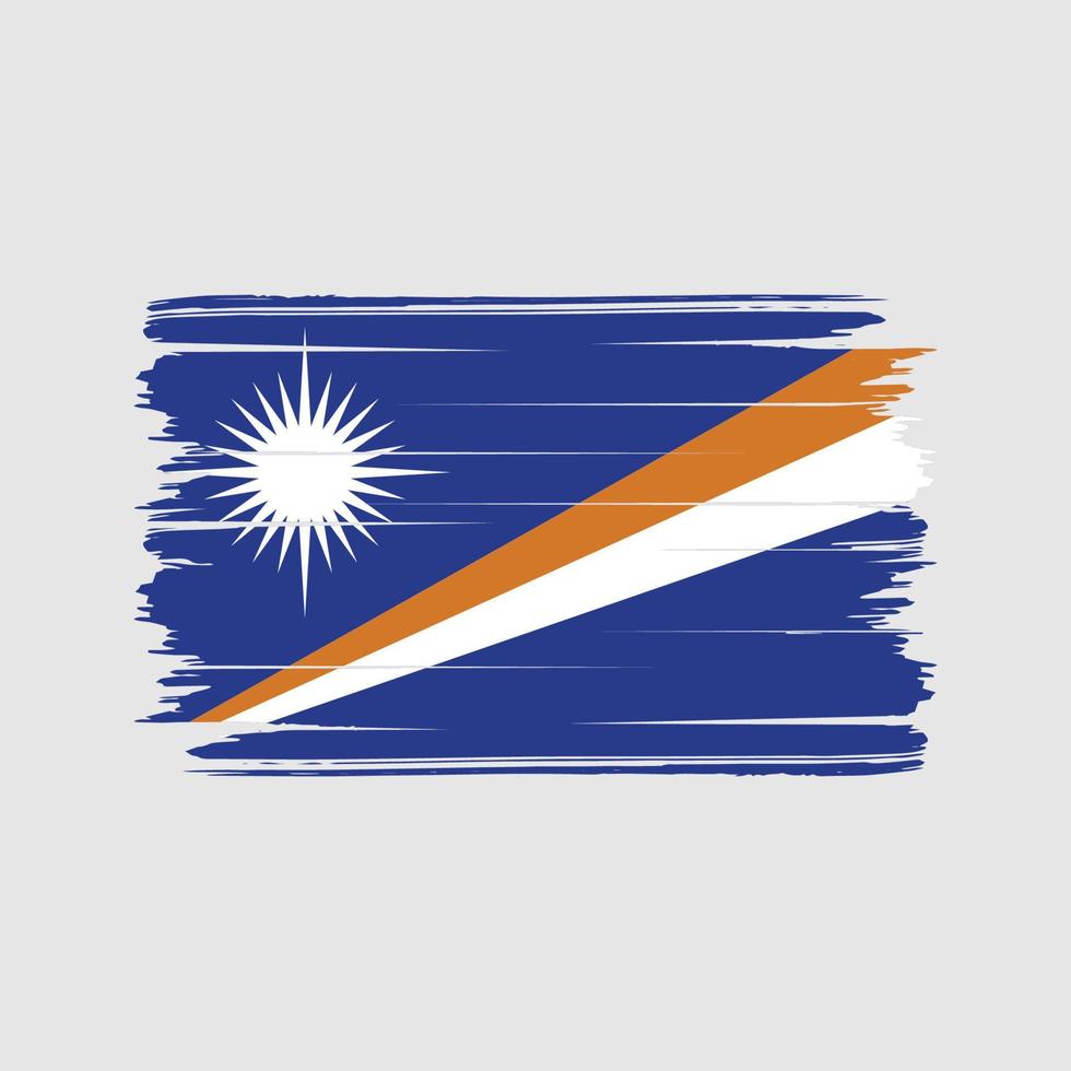 vector de pincel de bandera de las islas marshall. bandera nacional