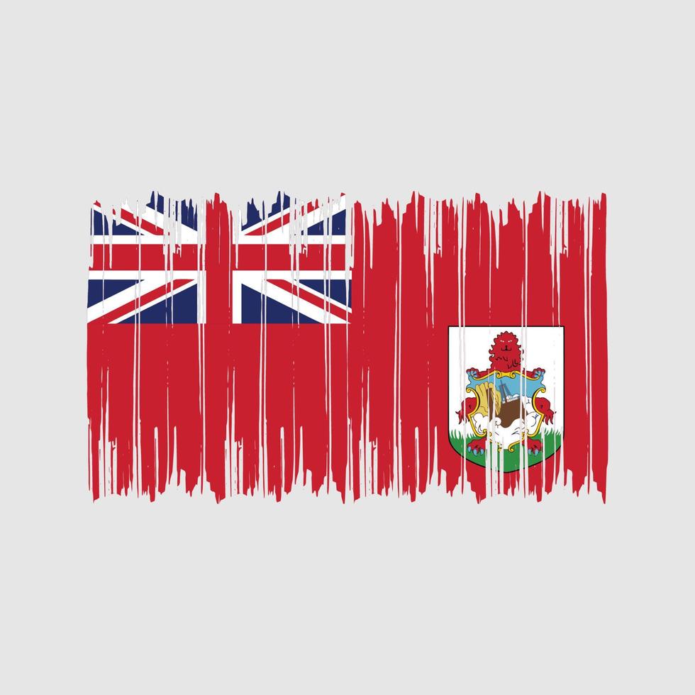 trazos de pincel de la bandera de Bermudas. bandera nacional vector