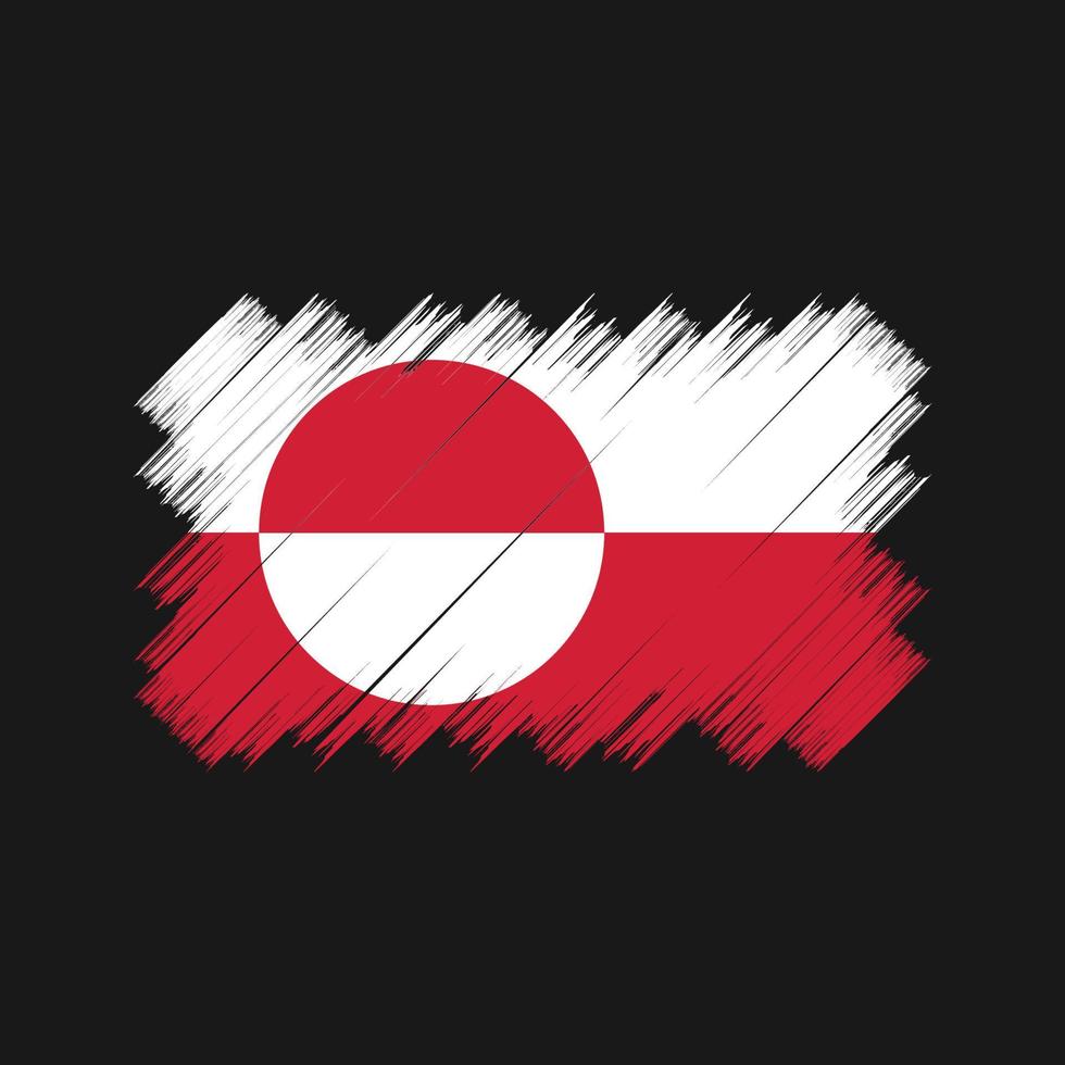 Greenland Flag Brush. National Flag vector