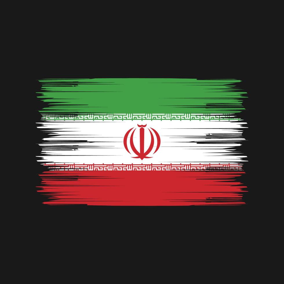 Iran Flag Brush. National Flag vector