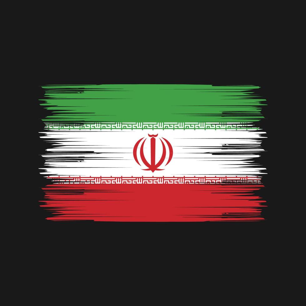 Iran Flag Brush. National Flag vector