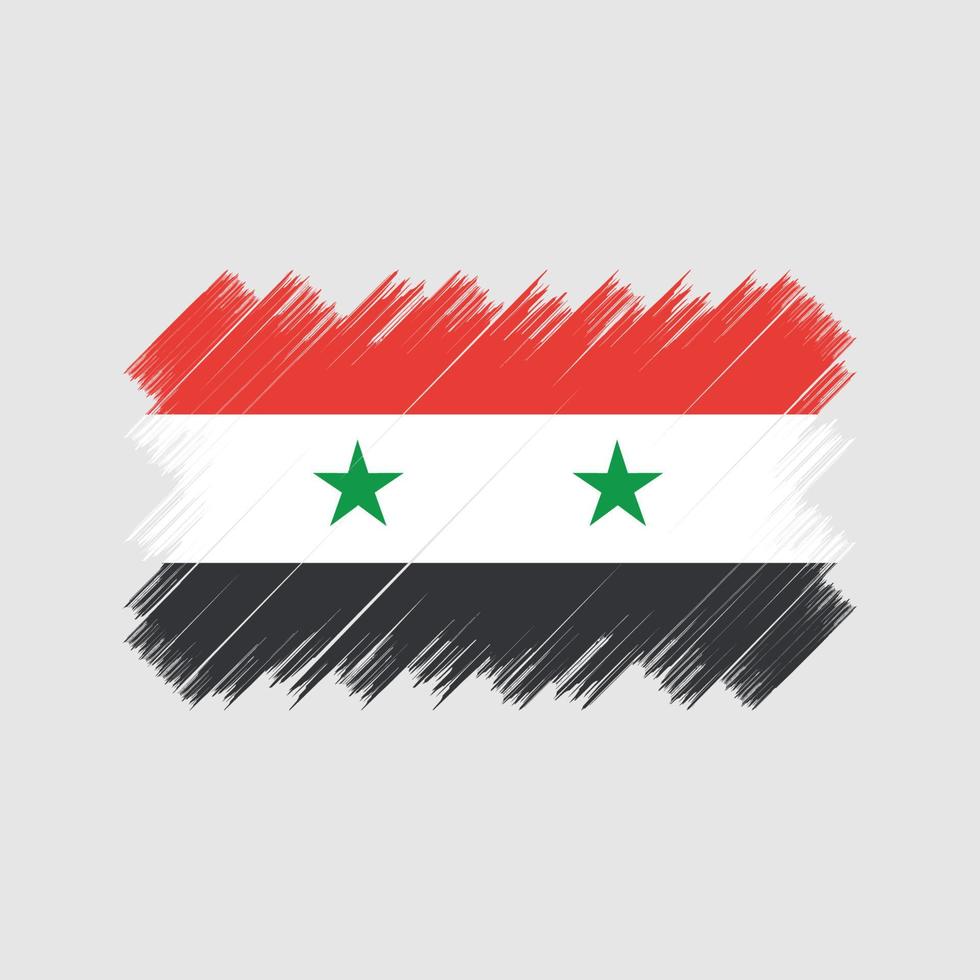 cepillo de bandera siria. bandera nacional vector