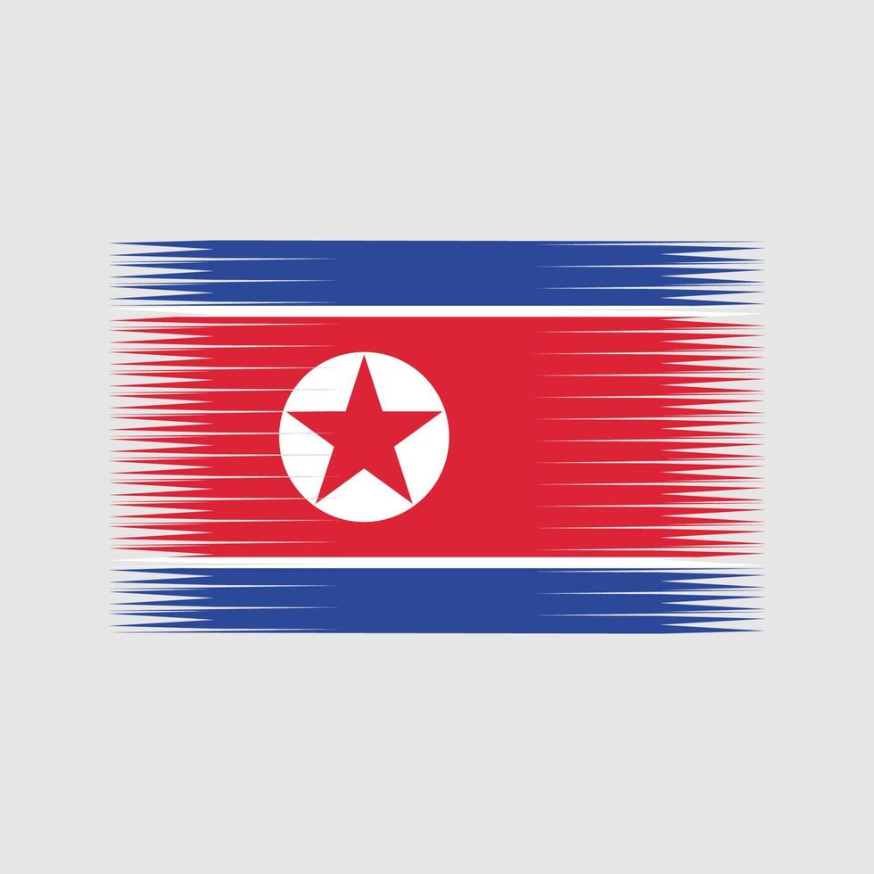 vector de bandera de corea del norte. bandera nacional