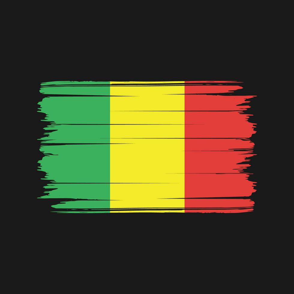 Mali Flag Brush Vector. National Flag vector