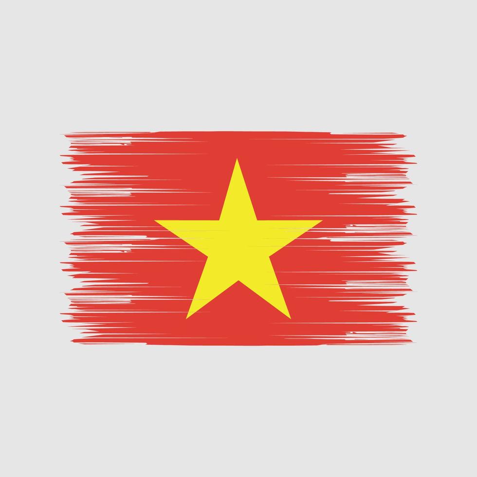Vietnam Flag Brush. National Flag vector