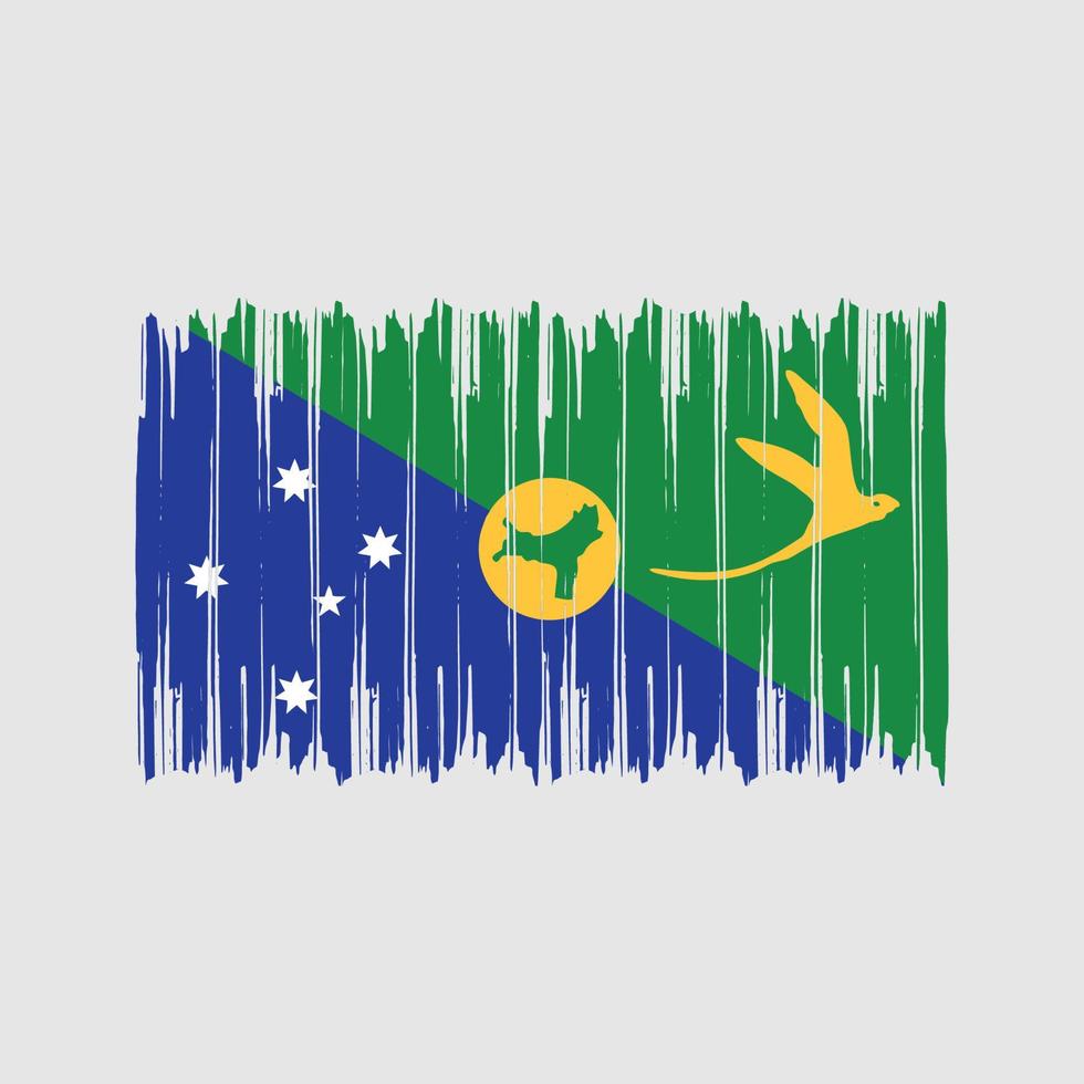 Christmas Islands Flag Brush Strokes. National Flag vector