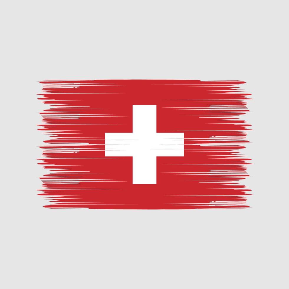 Switzerland Flag Brush. National Flag vector